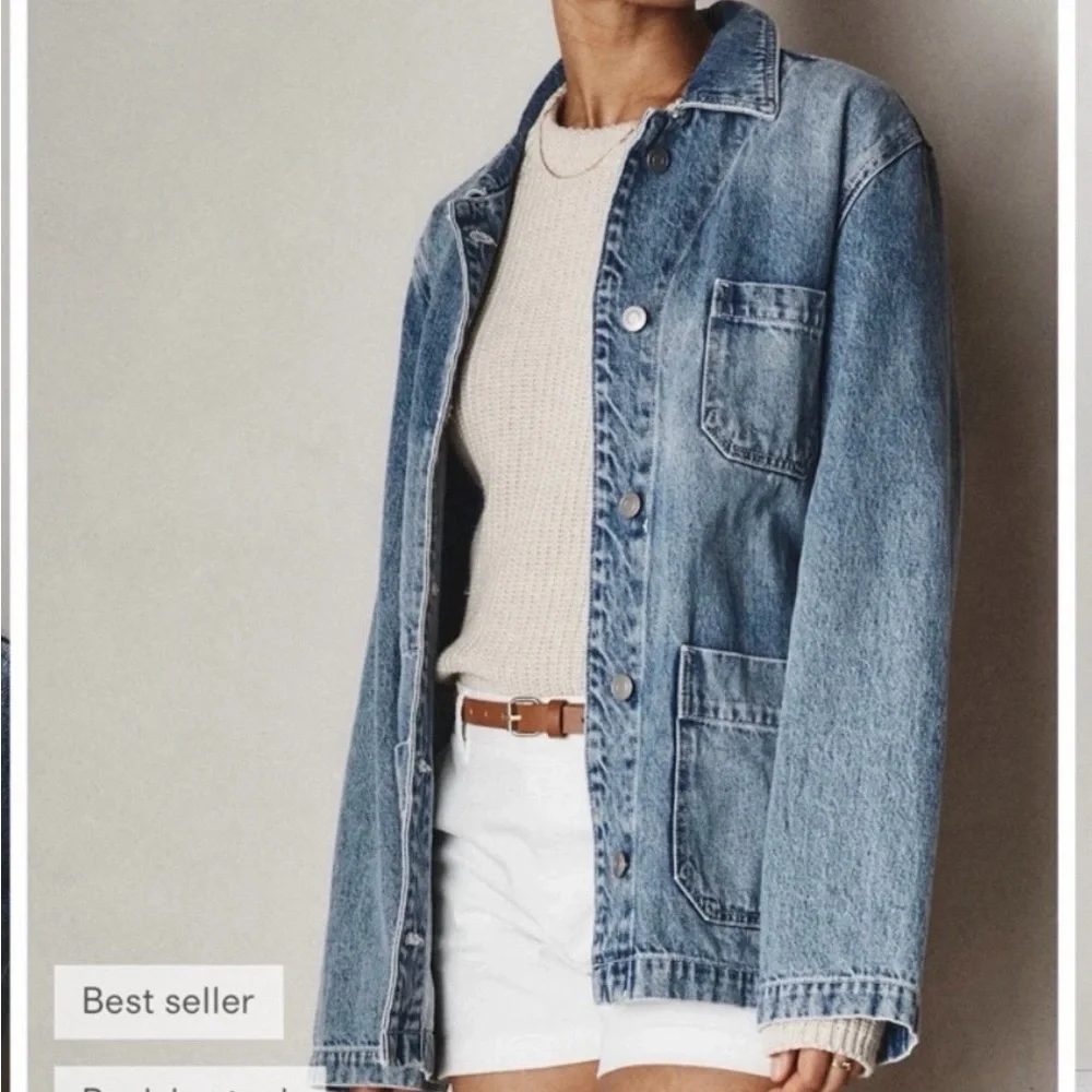 QUINCE 100% Organic Cotton Chore Denim Jacket - Picture 2 of 4